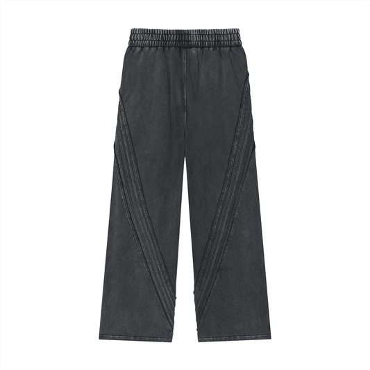 Snow Washed Tape Raw Edge Sweatpants