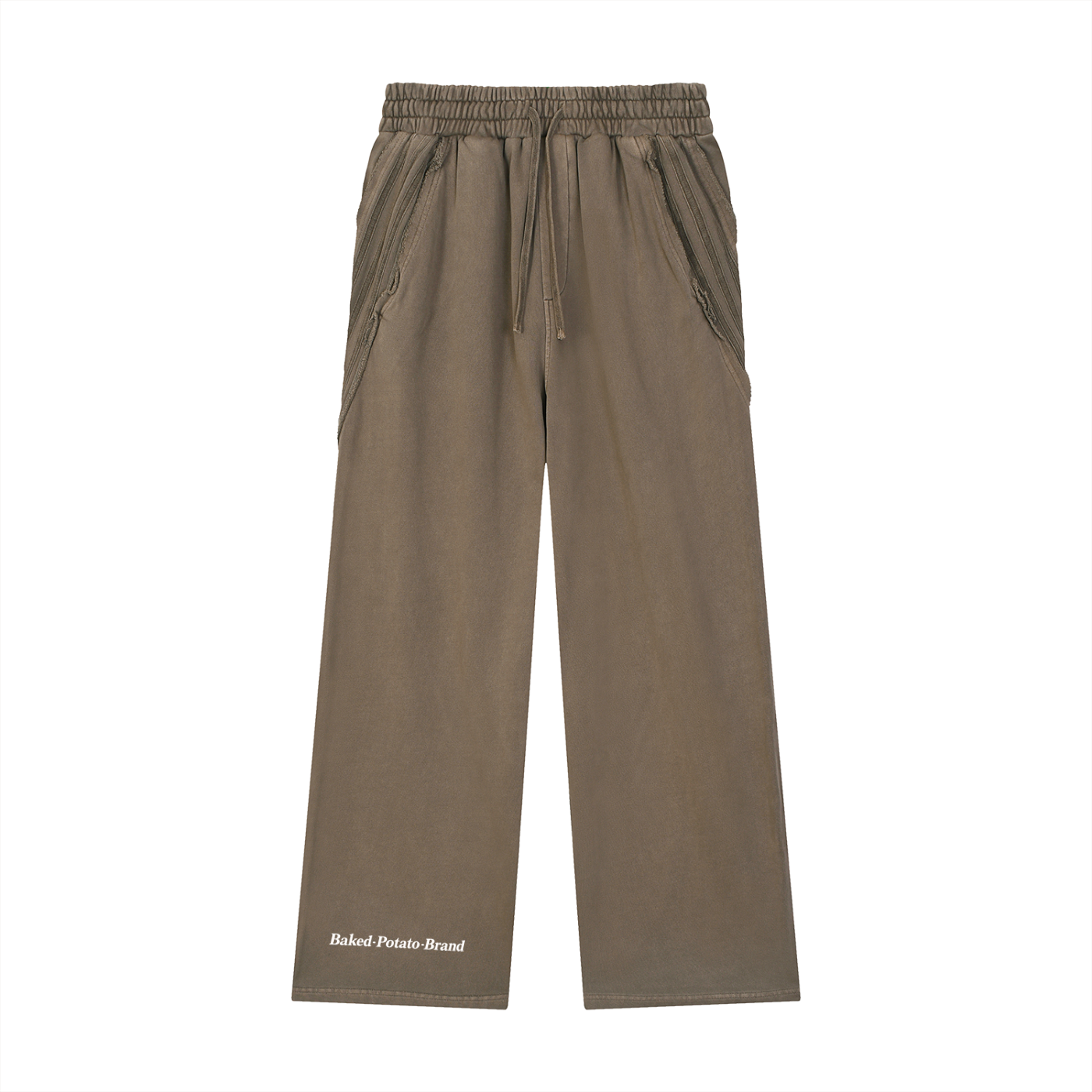 Snow Washed Tape Raw Edge Sweatpants