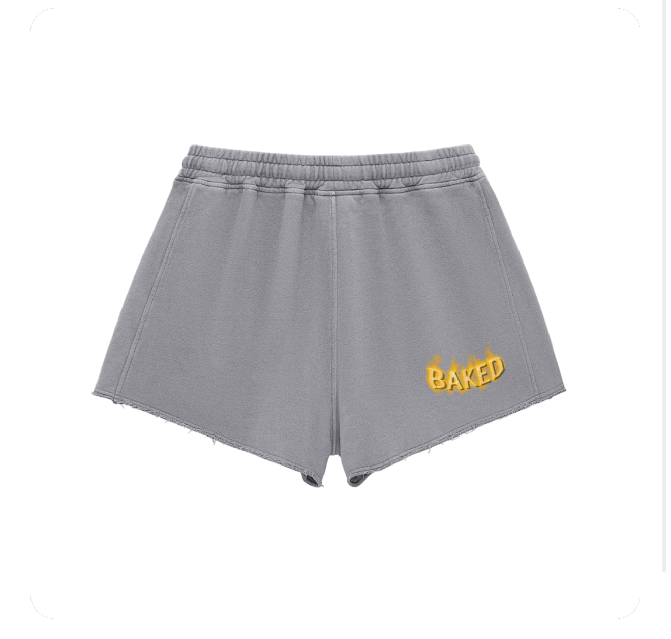 Snow Washed Raw "Baked Shorts"